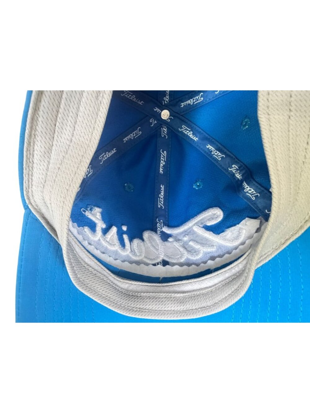 Titleist Blue Adjustable Golf Hat With Embroidered Logo Lightweight & Breathable - Picture 5 of 9